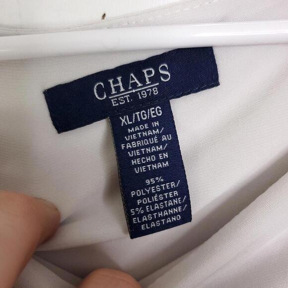 Chaps Dress Womens XL Knee Length Ruched Sides Stretchy Colorblock Classy Office - Picture 6 of 10